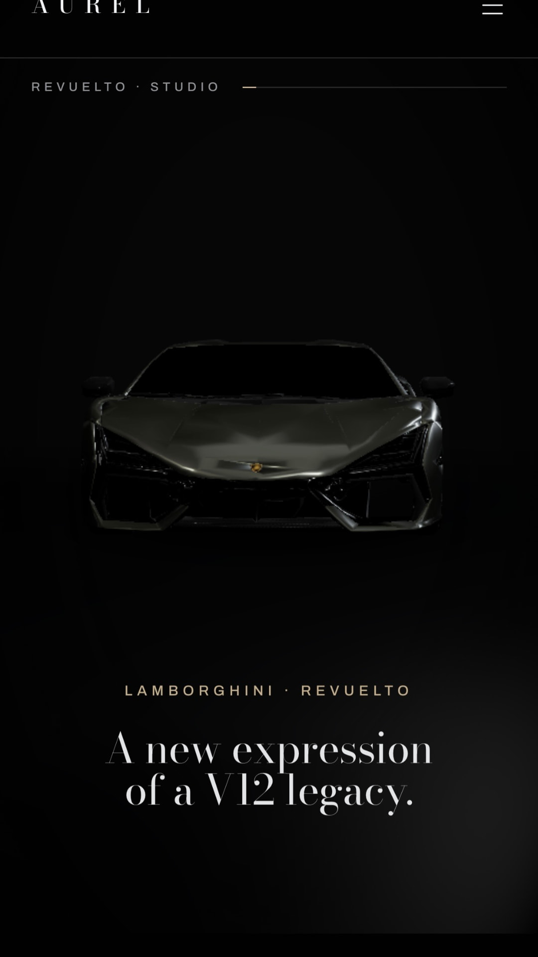 Aurel automotive concept featuring a Lamborghini Revuelto